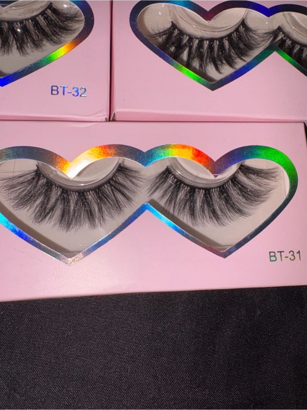 SHEIN Black Dramatic Volume Heart-Window Strip Lashes